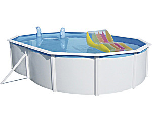 image of Aufstellpool Stahlwandpool-set Seinbach Nuovo De Luxe Oval 550 X 366 X 120 CM Inkl. Skimmer Wei