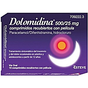 image of Dolomidina Efg 500 / 25 MG 10 Comprimidos Recubiertos
