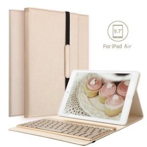 image of Ipad Air Bluetooth Tastatur Hlle, Boriyuan Stand Folio Pu Hlle Mit 7 Farben
