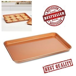 image of Copper Chef Baking Sheet Non-stick Cookie Pan Tray Bakeware Kitchen Bake 9