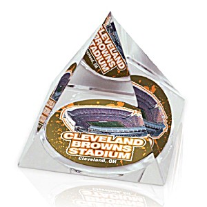 image of Nfl Cleveland Browns Browns Stadium In Large Crystal 3 1 /