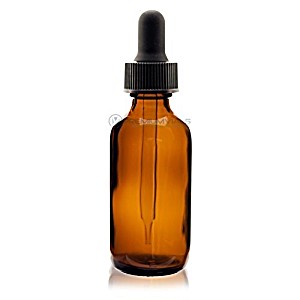 image of Premium Vials B37-12am Boston Round Glass Bottle With Dropper, 2 Oz Capacity, Amber (pack of 12)