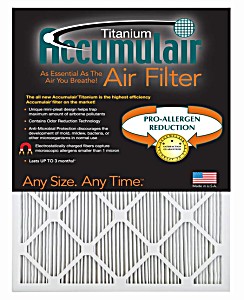 image of Accumulair Titanium 19.25X23.25X1 Allergen Reduction Air Filters (2 Pack)