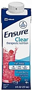 image of Ensure Clear Therapeutic Nutrition, Mixed Berry, 8 Oz Cartons - Case of 32