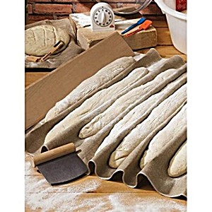 image of Scandibake Bakers Couche - Linen Proofing Cloth For Baguettes and Breads