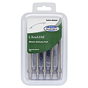 image of Knob Hill P84729C-SN-B1 Delicate Pull, 10 Piece Value Pack 96MM, Center To Center, Satin Nickel
