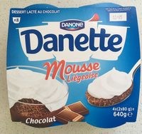 image of Danette Mousse Liegeoise Chocolat 80 G X 8