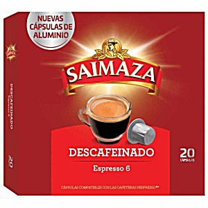 image of Cafe Saimaza Capsula (nespresso) Descaf.
