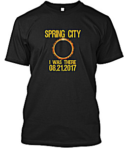 image of Spring City Tennessee Total Solar Eclips Hanes Tagless Tee T-shirt
