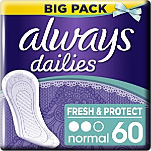 image of Always Dailies Normal Fresh & Protect Wkładki Higieniczne, Sztuk