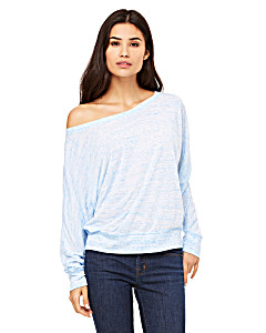 image of Bella + Canvas Women's Flowy Long Sleeve Off Shoulder T-shirt - B8850