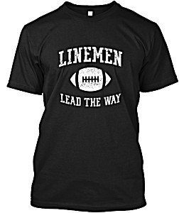 image of Linemen Lead the Way Hanes Tagless Tee T-shirt