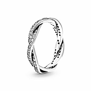 image of Twist of Fate Braided Pave Ring Size 5 - 190892CZ-50