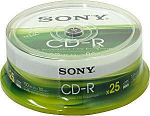 Sony диск CD-r 80min 48x cb-25 (4901780961863)