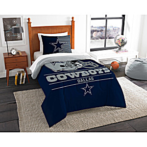 image of Dallas Cowboys NFL Twin Comforter & Pillow Sham (2 Piece Bedding Set)