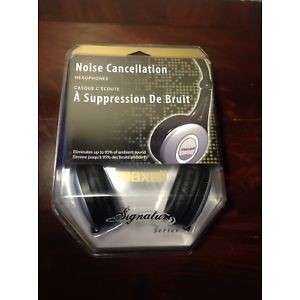 image of Maxell 190402 Noise Cancellation Headphones - Black / Silver For Charity