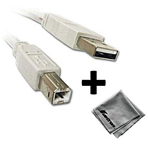 image of Visioneer 4400 USB Flatbed Scanner Compatible 10FT White USB Cable a To B Plu.