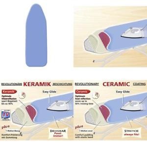 image of Wenko 1160993100 Bgeltischbezug Universal Keramik Blau - Hightech Hitzereflexi