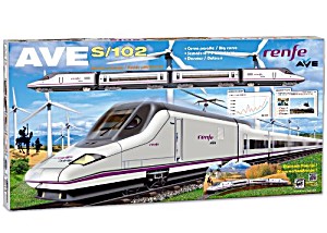 image of Pequetren Vysokorychlostn Vlak Renfe Ave S-102 S Diormatem Krajiny