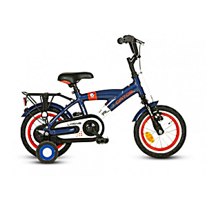 image of Loekie Alligator Boys Bicycle 12 Inch Brake Hub - Blue / White